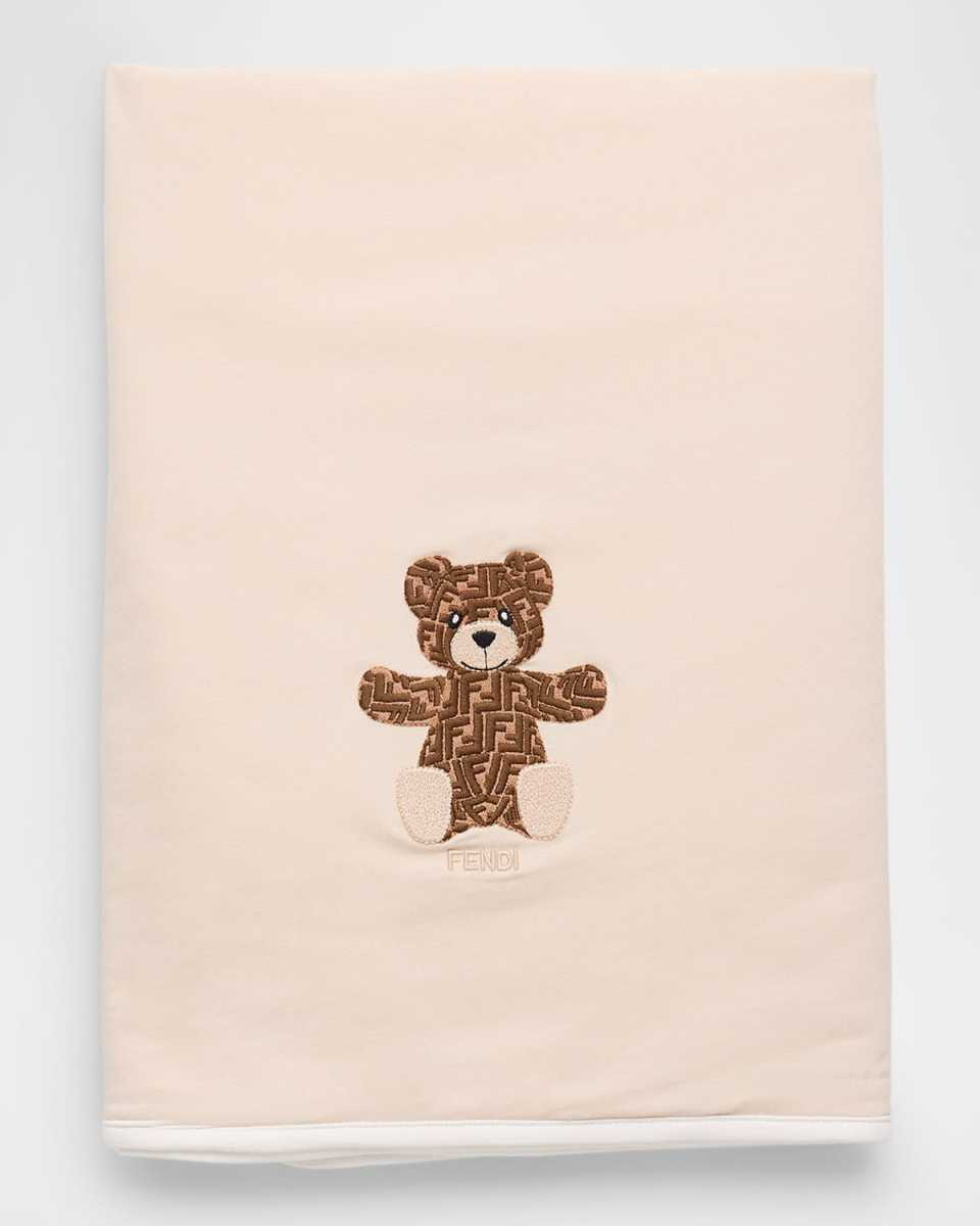 Embroidered FF Monogram Baby Blanket